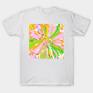 Spring Dahlia Abstract Flower T-Shirt